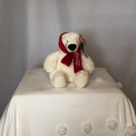 COCA COLA plush white mini bear by BOYDS BEARS. - Picture 9 of 10